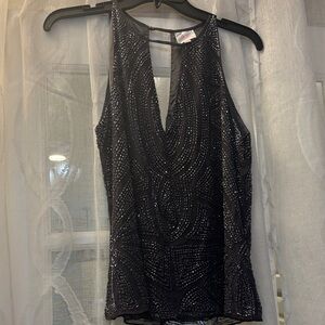 PARKER BEADED SILK TOP